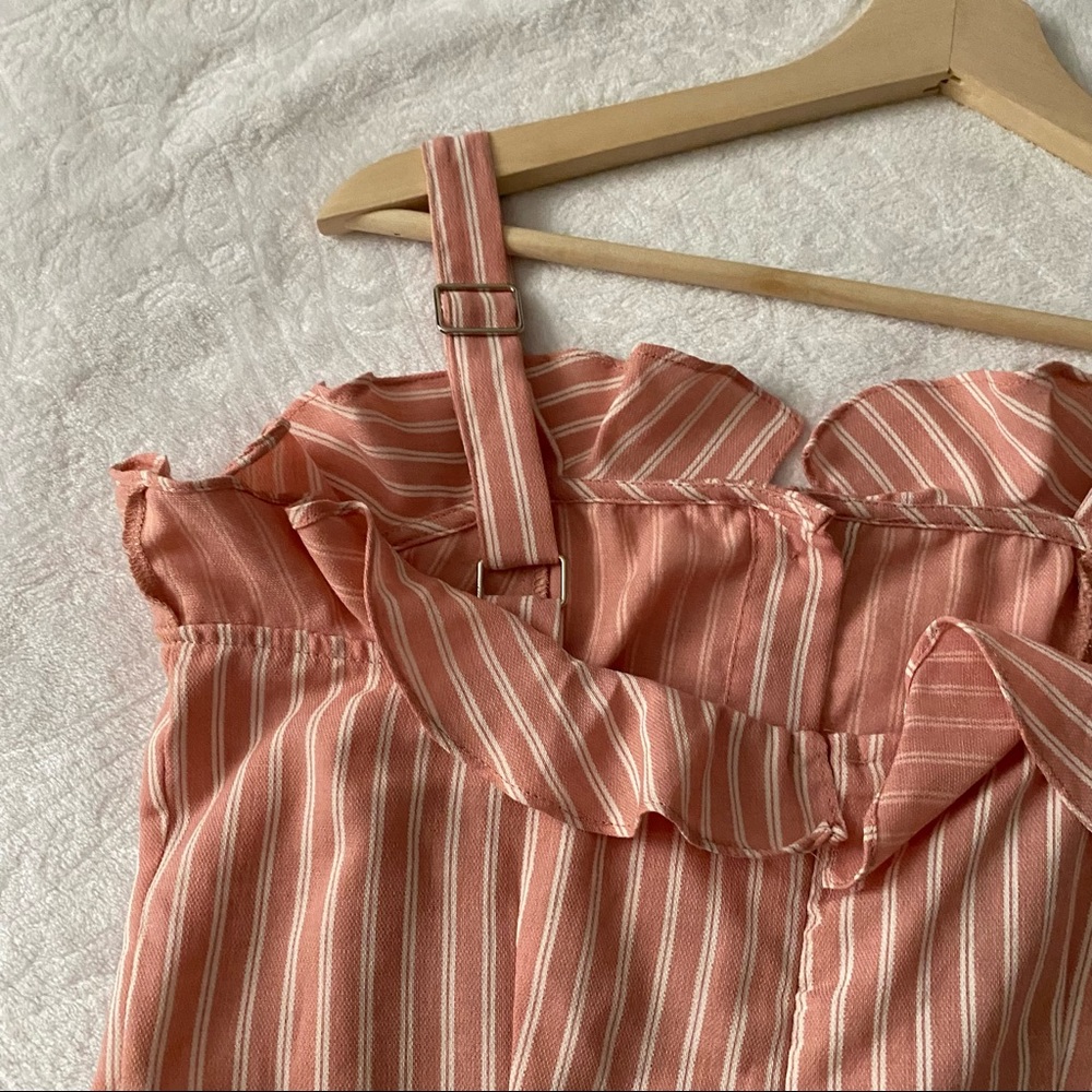Pink + White Ruffle Chest Romper - Picture 11 of 12